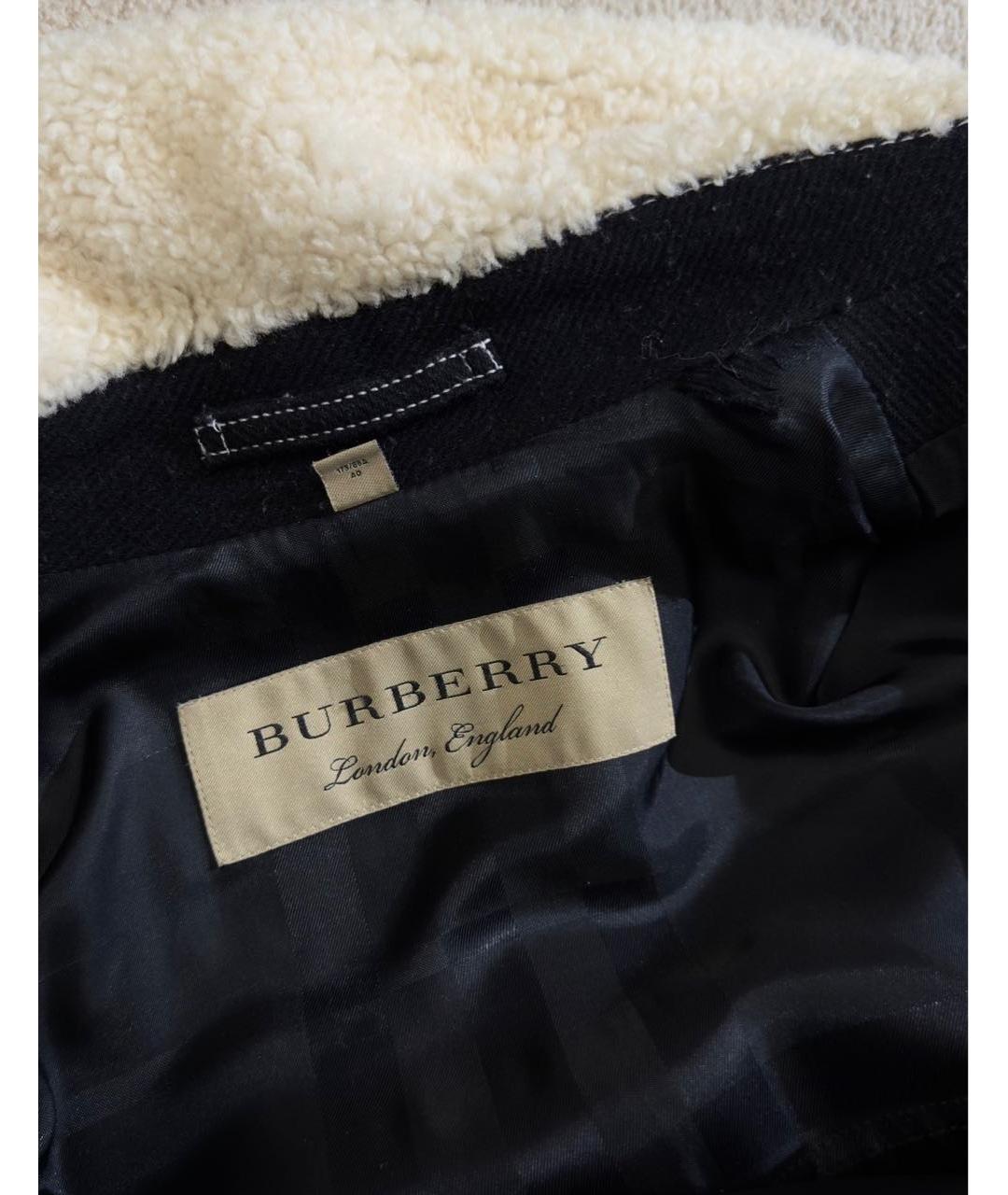 BURBERRY Черное шерстяное пальто, фото 3