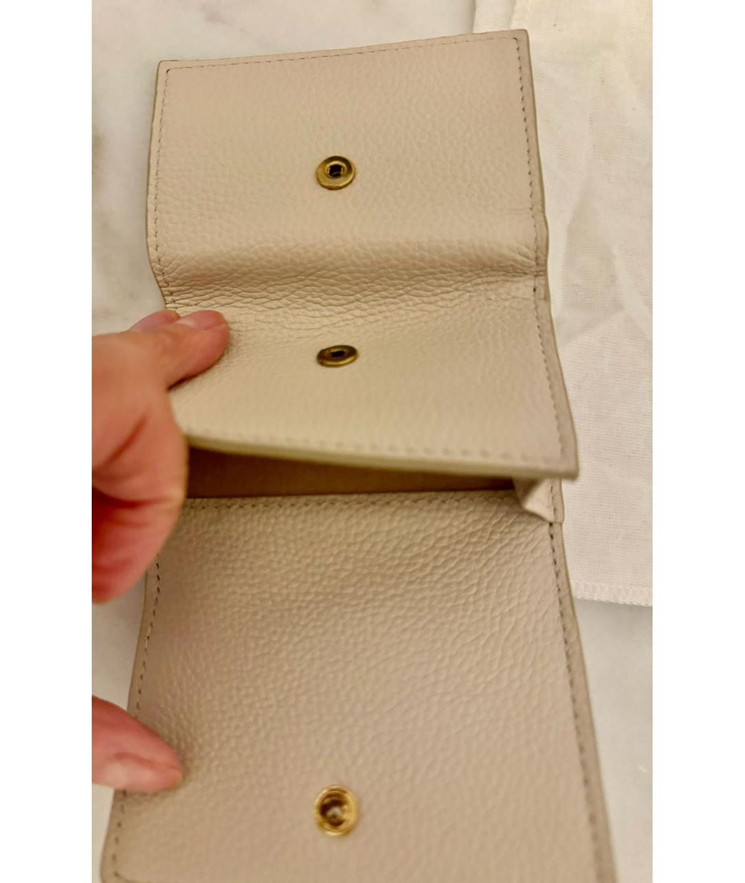 SEE BY CHLOE Бежевый кожаный кошелек, фото 4
