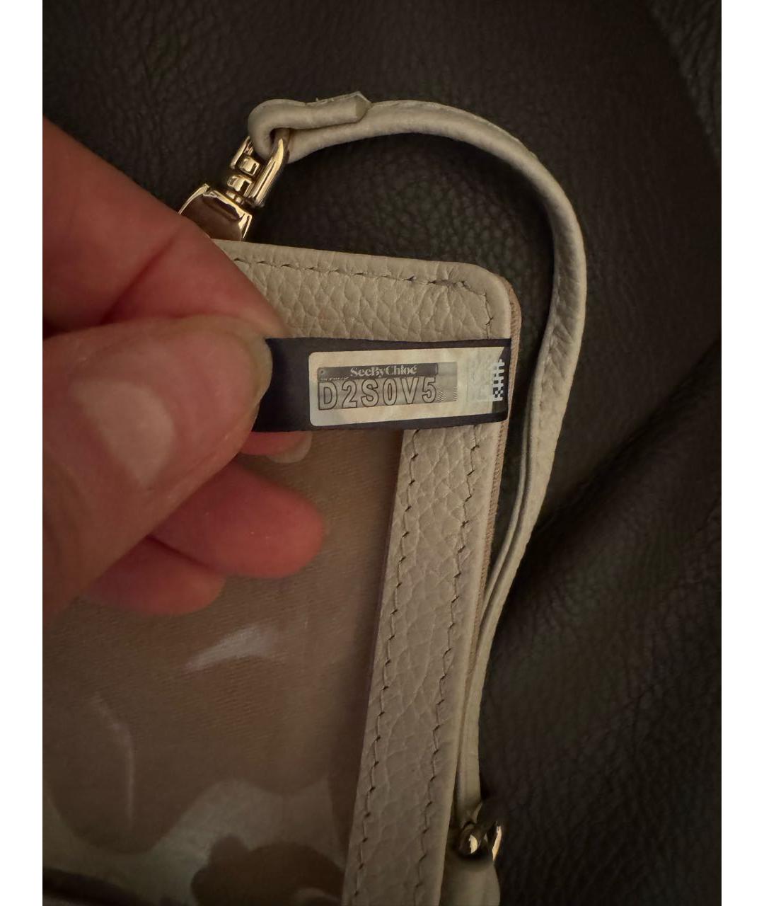 SEE BY CHLOE Бежевый кожаный кошелек, фото 3