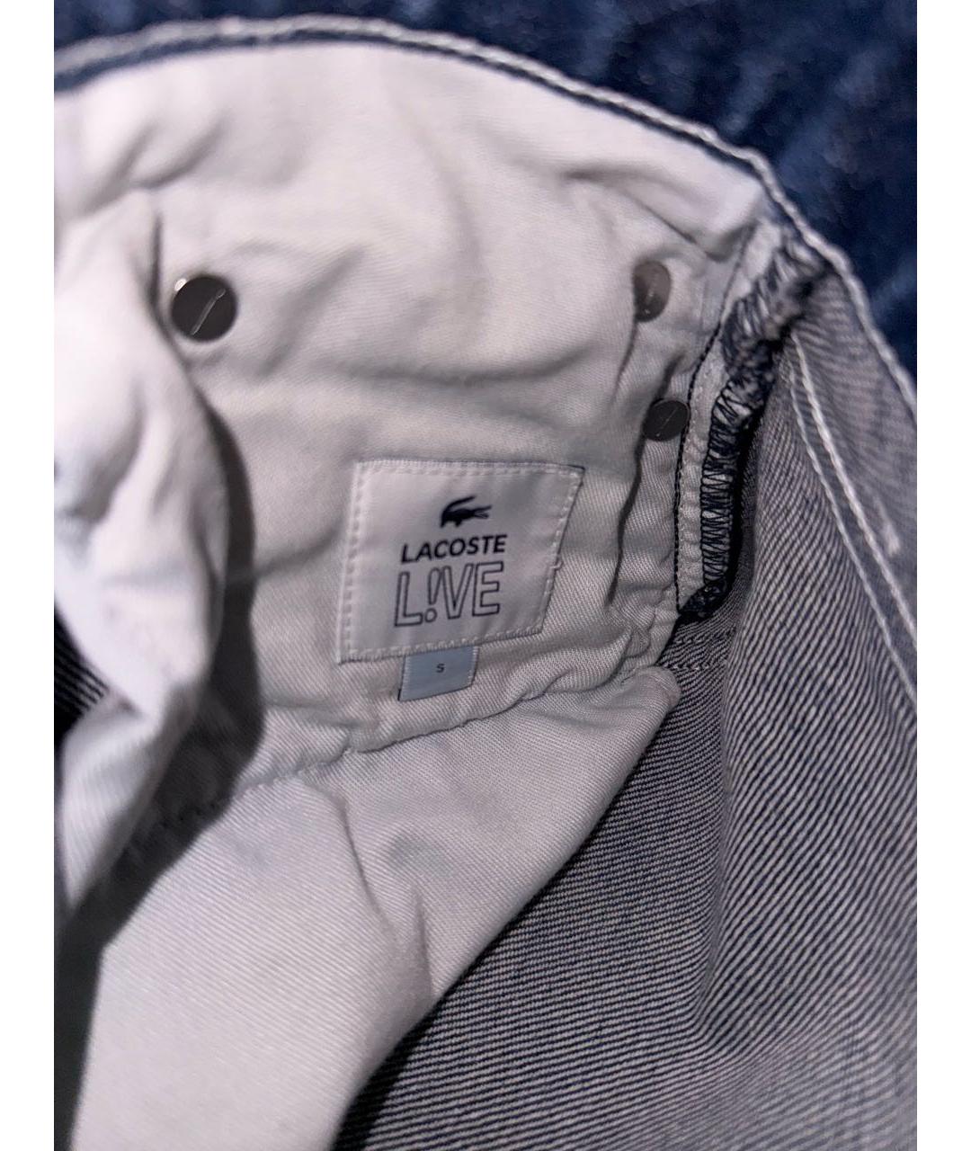 LACOSTE Синяя деним юбка миди, фото 4