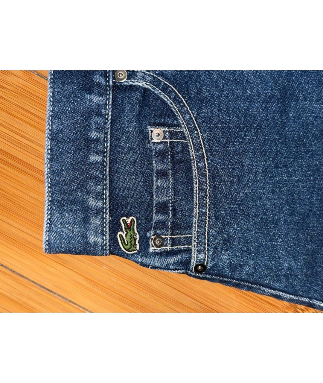 LACOSTE Синяя деним юбка миди, фото 3