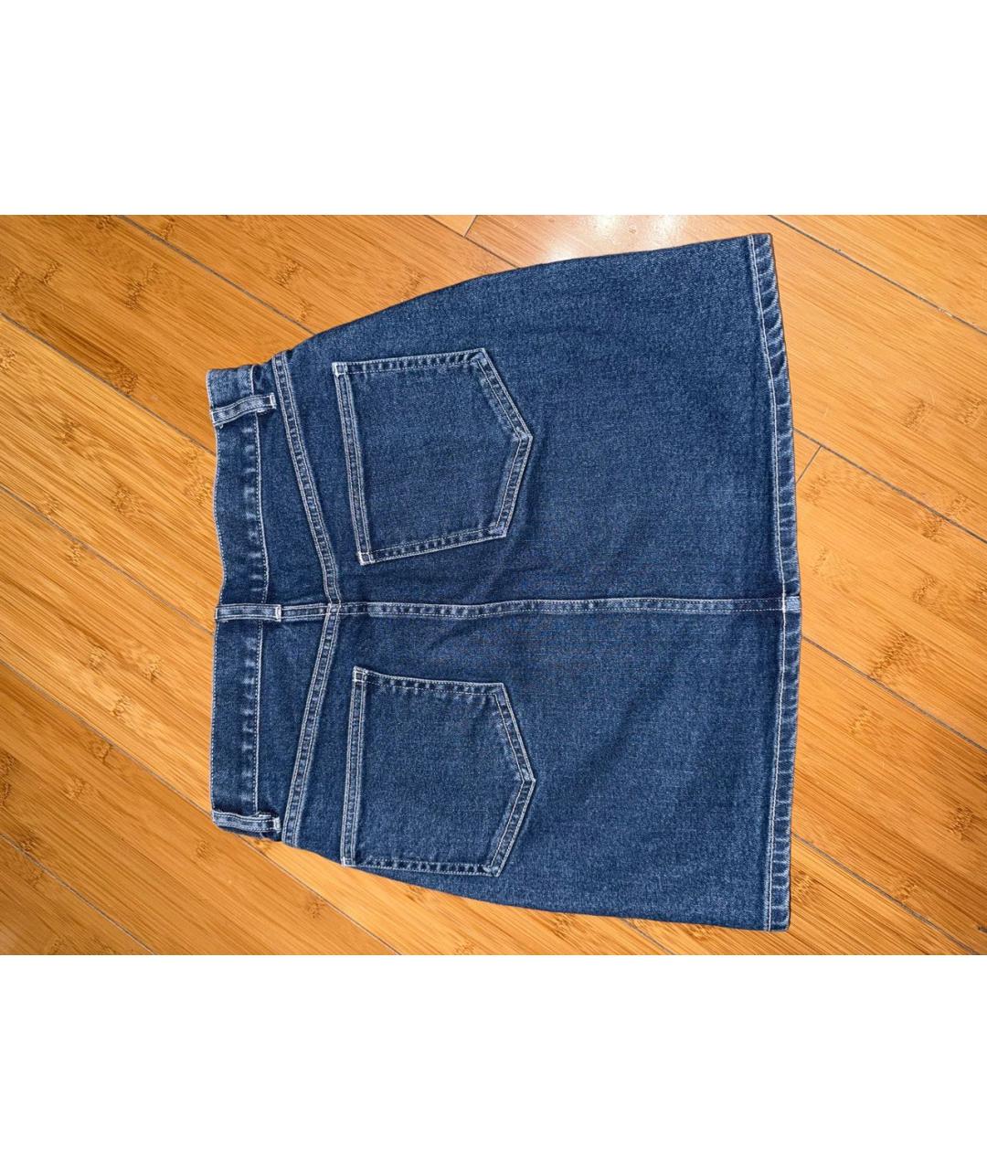 LACOSTE Синяя деним юбка миди, фото 2