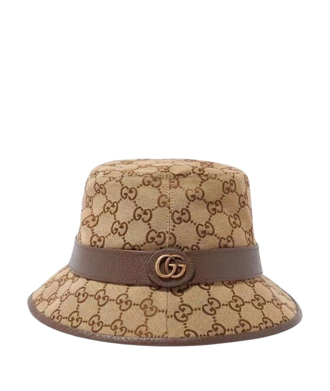 GUCCI Бежевая хлопковая панама, фото 1