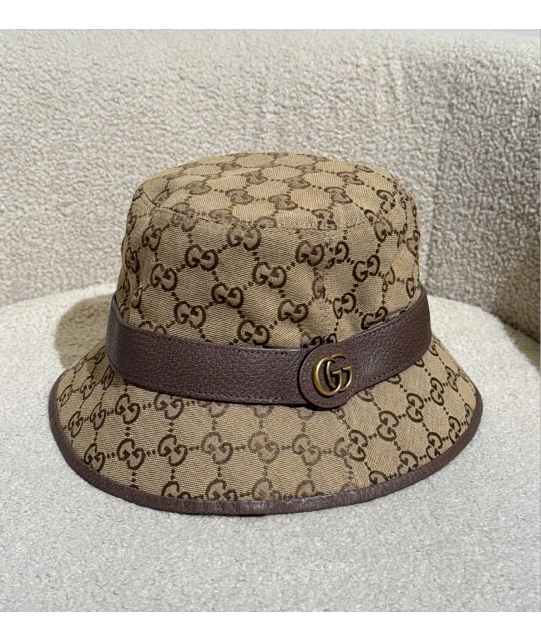 GUCCI Бежевая хлопковая панама, фото 2