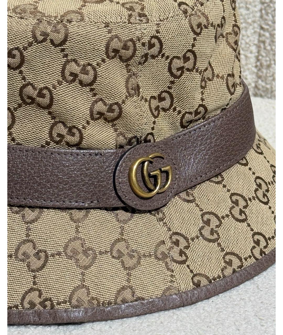 GUCCI Бежевая хлопковая панама, фото 4