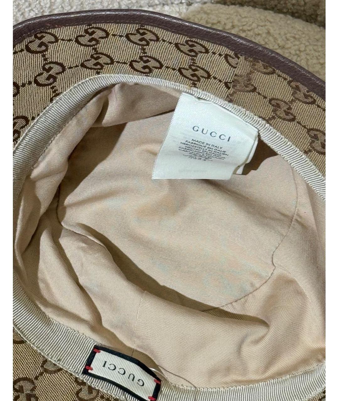 GUCCI Бежевая хлопковая панама, фото 3