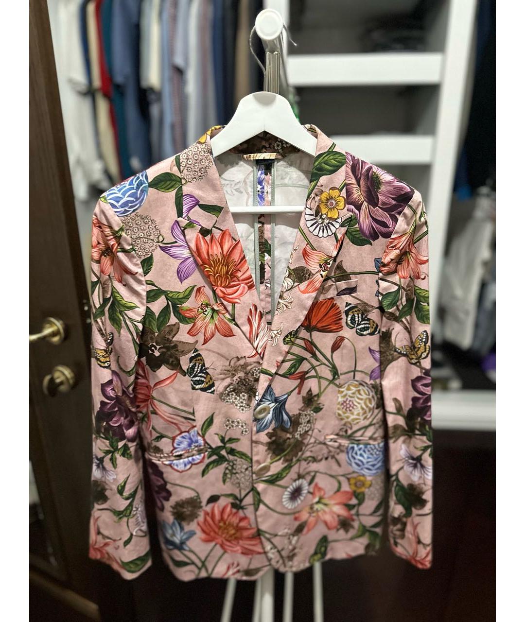 GUCCI Мульти шелковый жакет/пиджак, фото 5