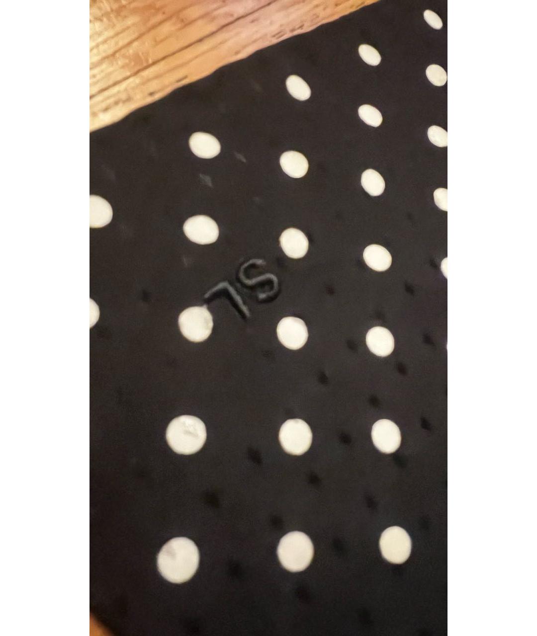 SAINT LAURENT Черный шелковый платок, фото 3