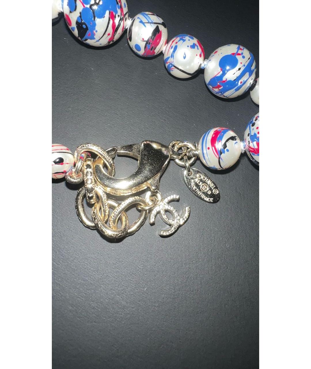 CHANEL Белое латунное колье, фото 3