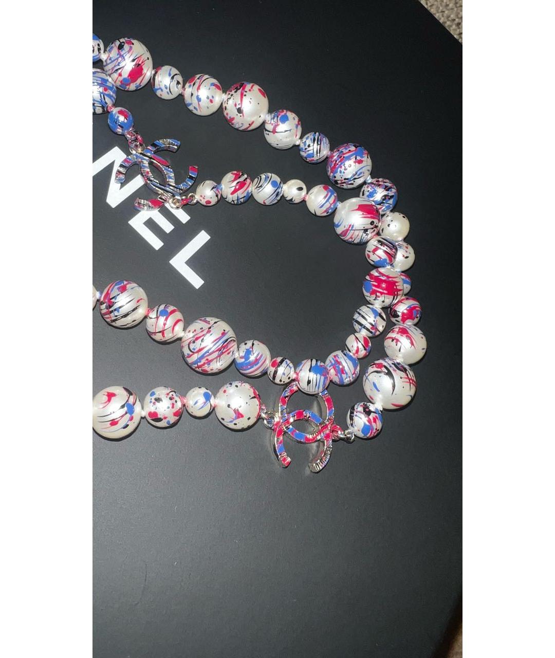 CHANEL Белое латунное колье, фото 4