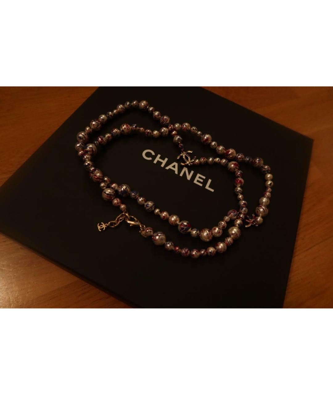 CHANEL Белое латунное колье, фото 5