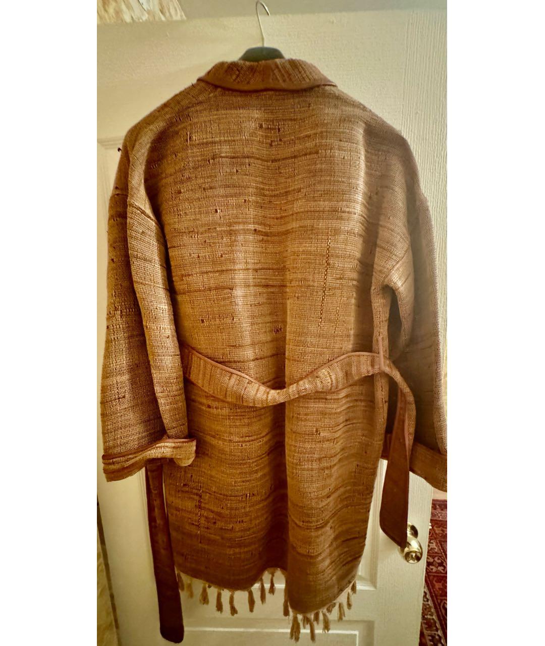 GIVENCHY Коричневое кожаное пальто, фото 2