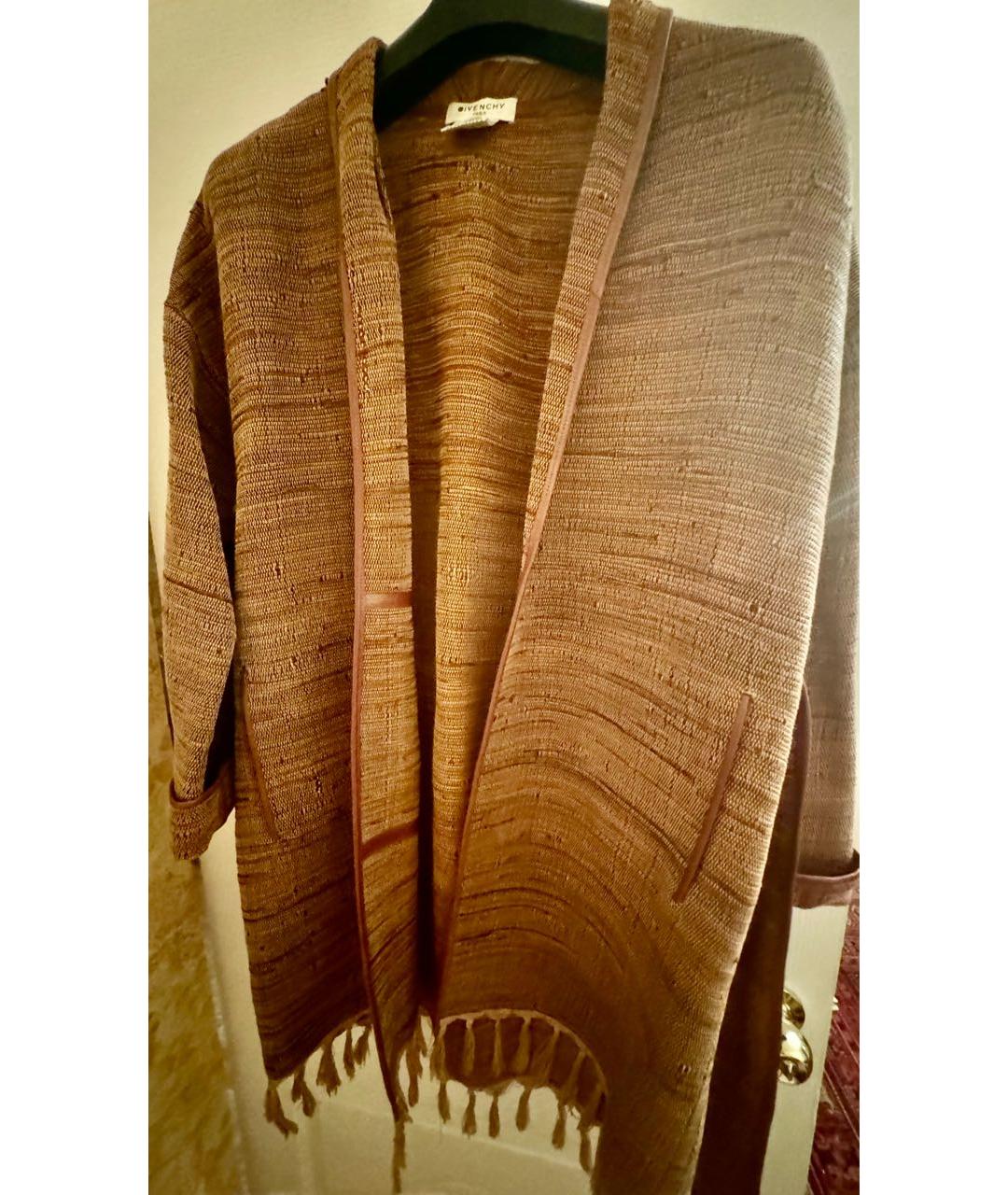 GIVENCHY Коричневое кожаное пальто, фото 3