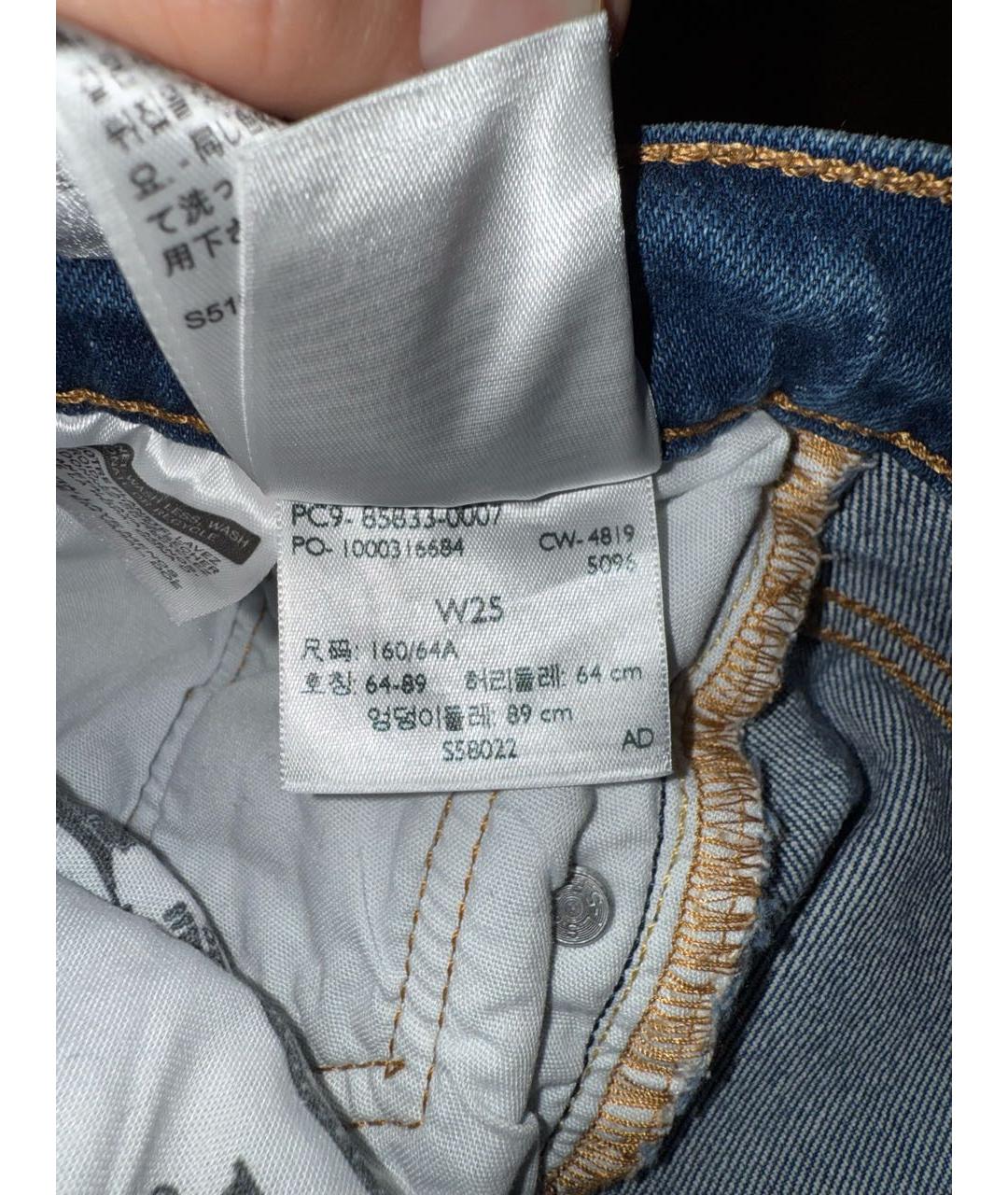 LEVI'S Синие деним шорты, фото 4
