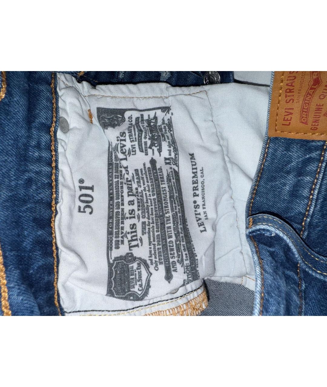 LEVI'S Синие деним шорты, фото 5