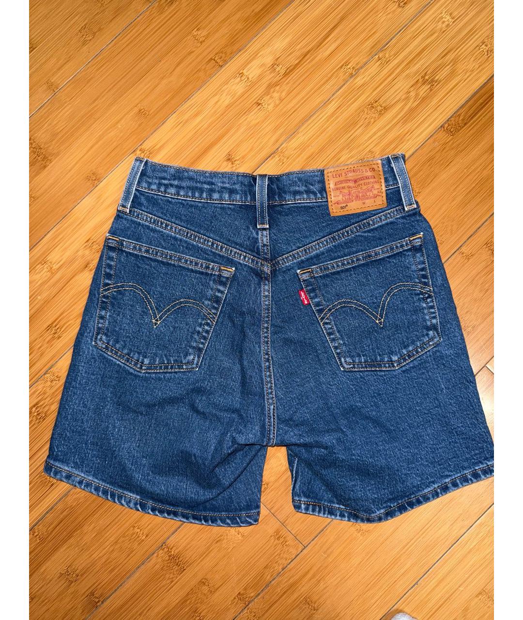 LEVI'S Синие деним шорты, фото 2