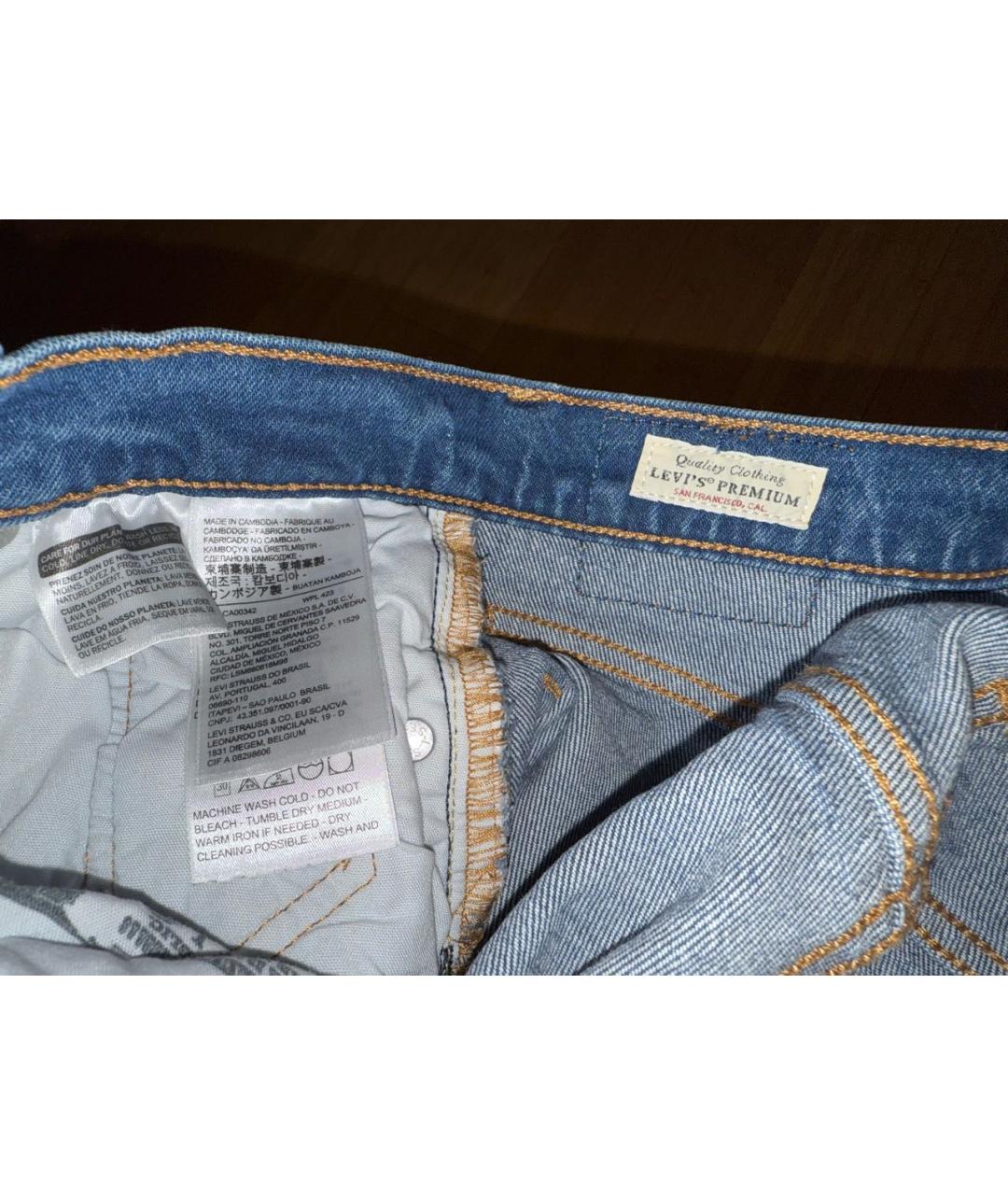 LEVI'S Синие деним шорты, фото 3