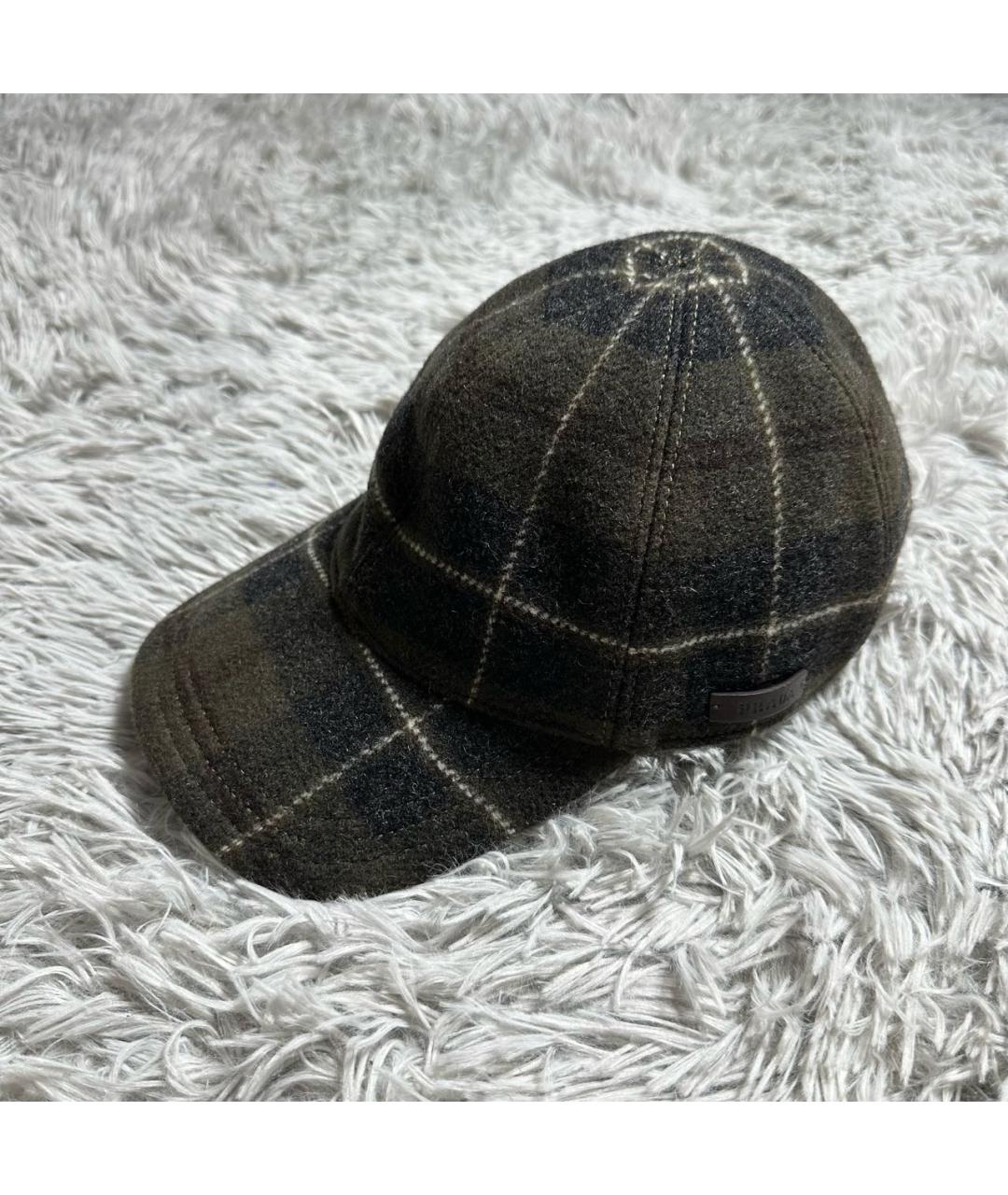 PRADA Зеленая шерстяная кепка, фото 2