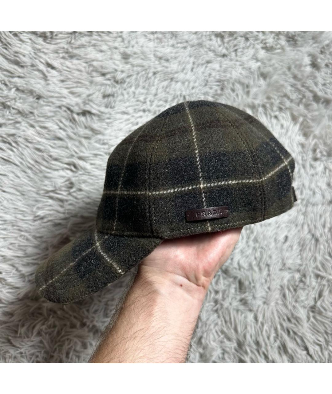 PRADA Зеленая шерстяная кепка, фото 3