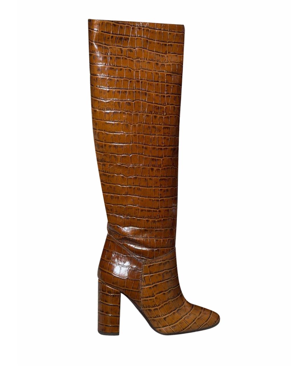 GIANVITO ROSSI Коричневые кожаные сапоги, фото 1