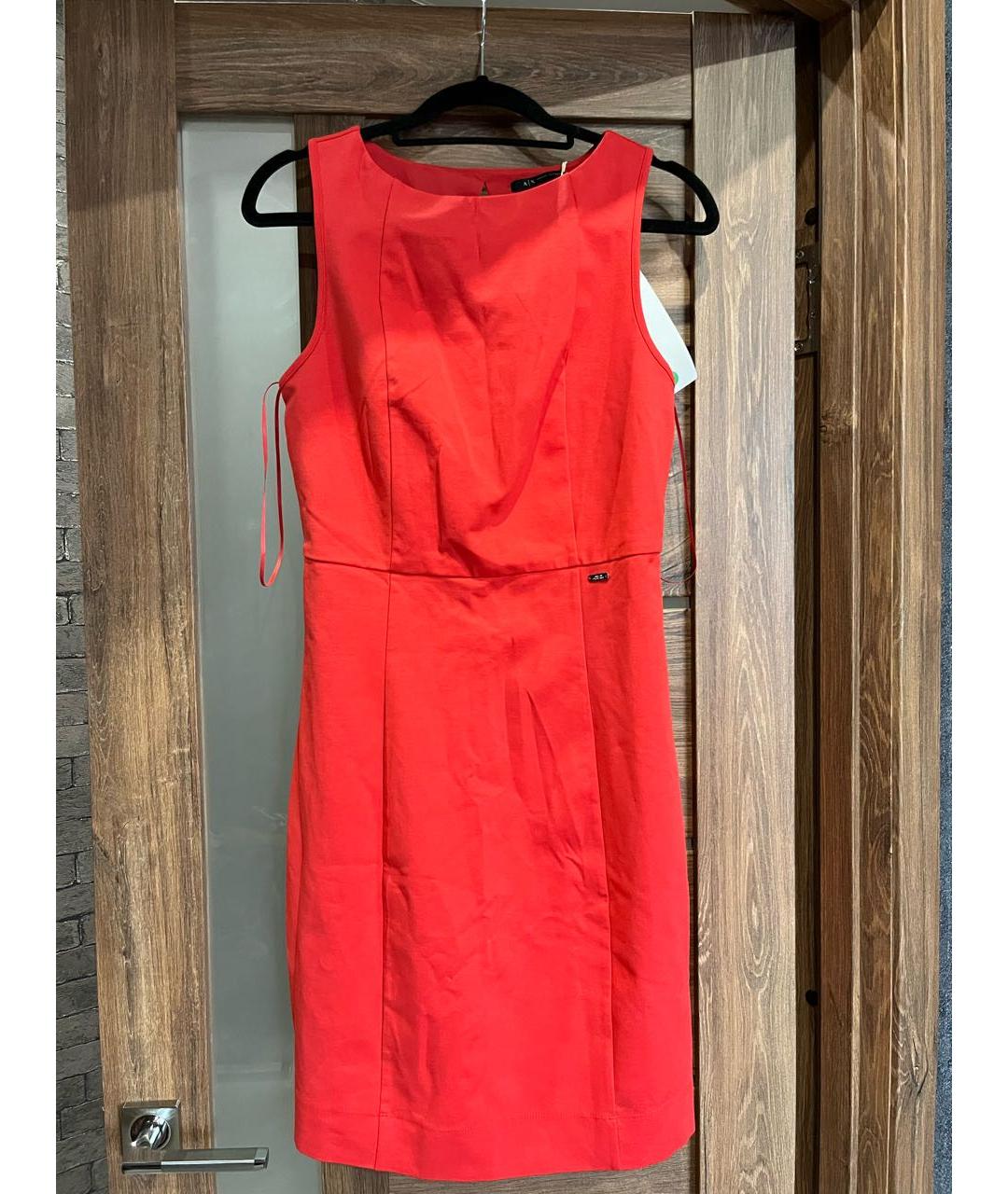 ARMANI EXCHANGE Коралловое полиэстеровое повседневное платье, фото 7