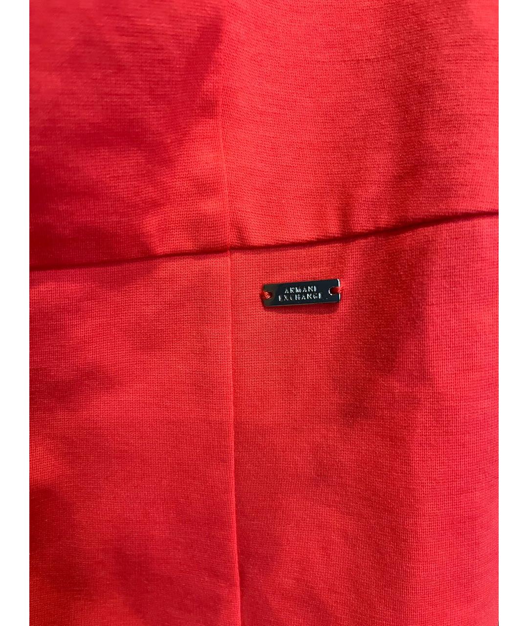ARMANI EXCHANGE Коралловое полиэстеровое повседневное платье, фото 5