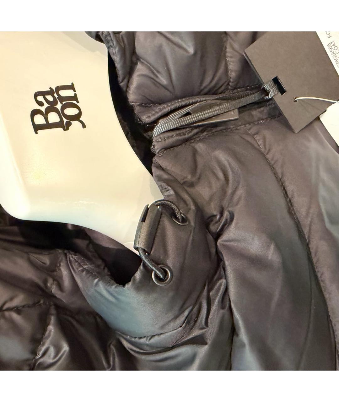 BACON Черный полиэстеровый пуховик, фото 3