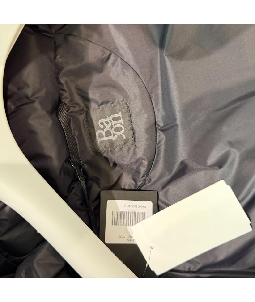 BACON Черный полиэстеровый пуховик, фото 4