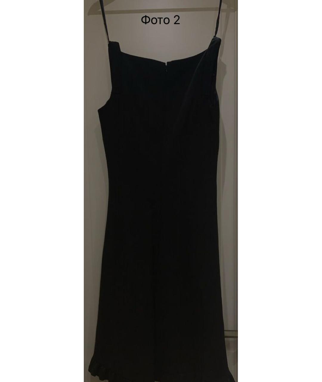 PRADA Черное шерстяное коктейльное платье, фото 2