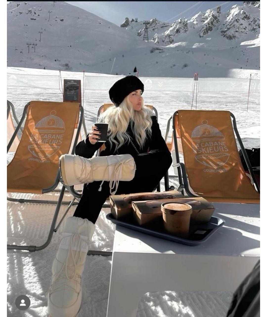 MOON BOOT Бежевые синтетические сапоги, фото 6