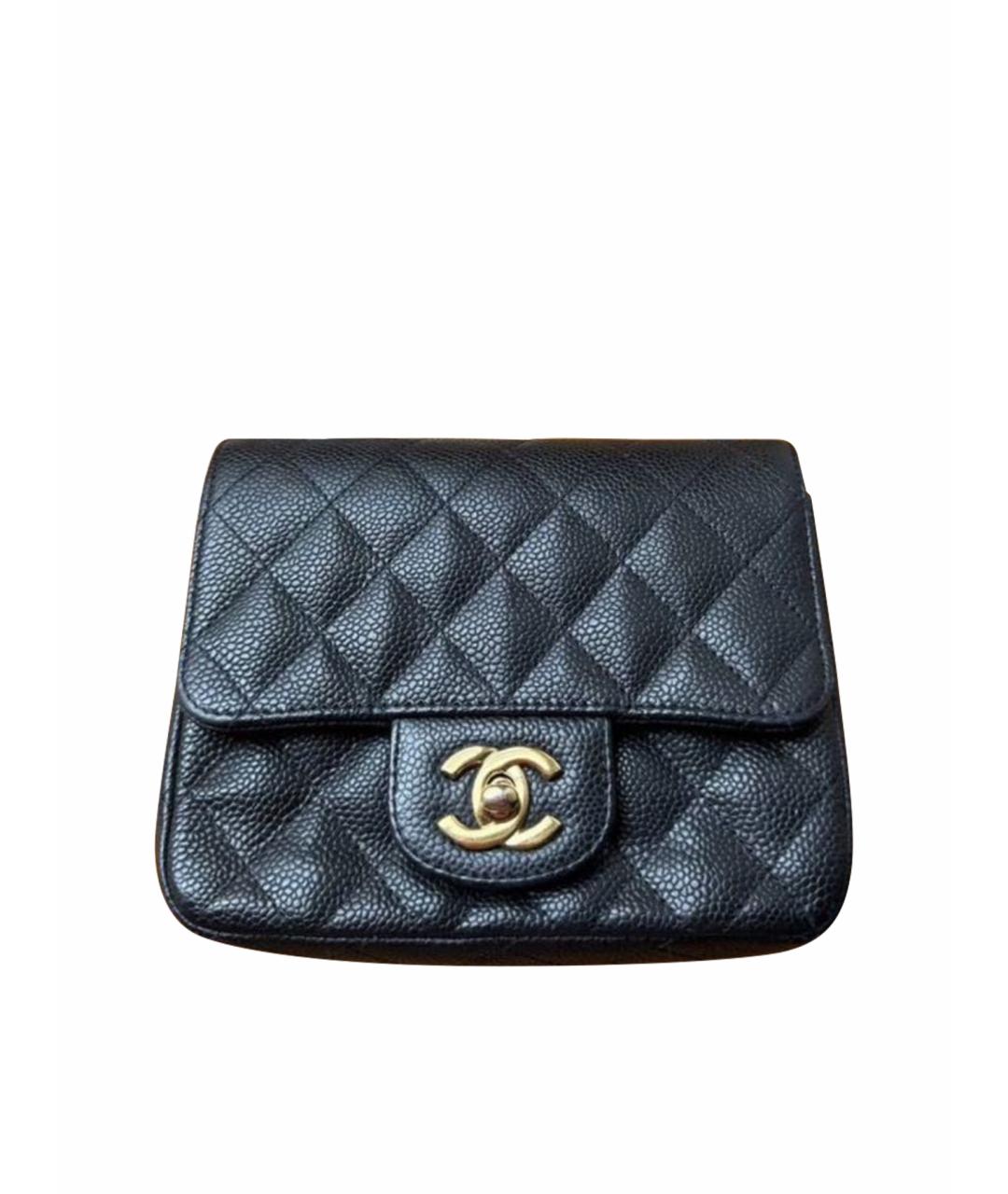 CHANEL Черная кожаная сумка через плечо, фото 1