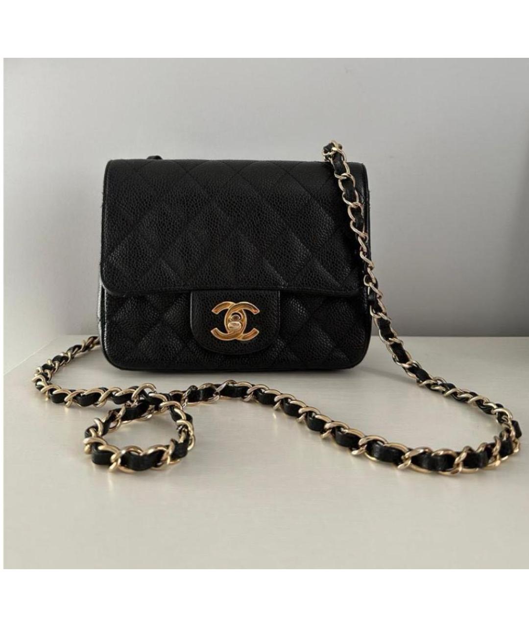 CHANEL Черная кожаная сумка через плечо, фото 4