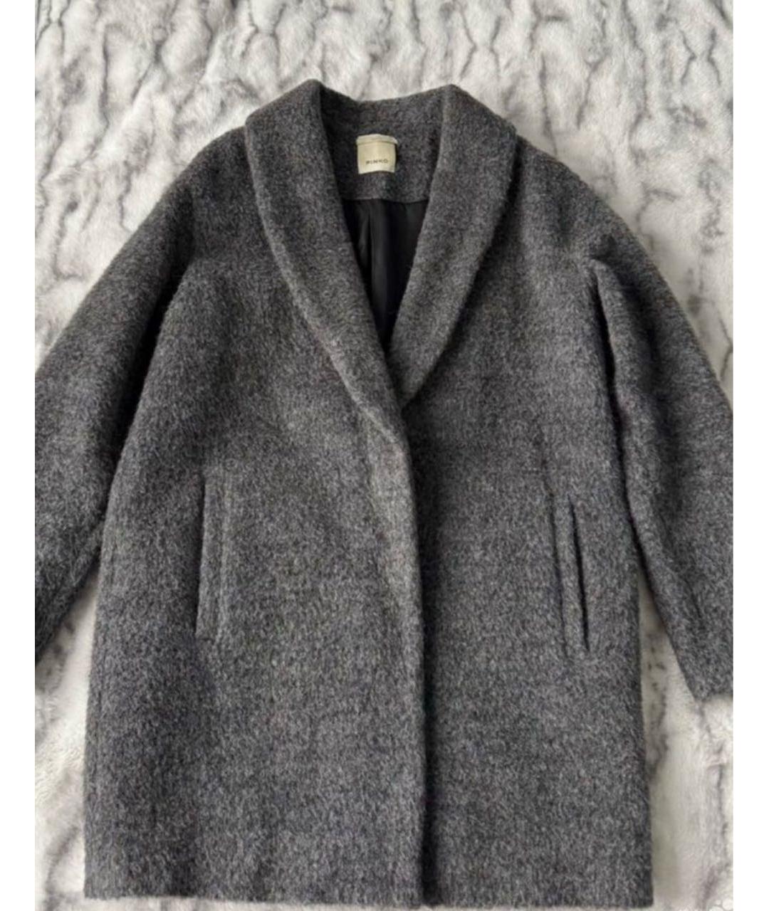 PINKO Серое шерстяное пальто, фото 5