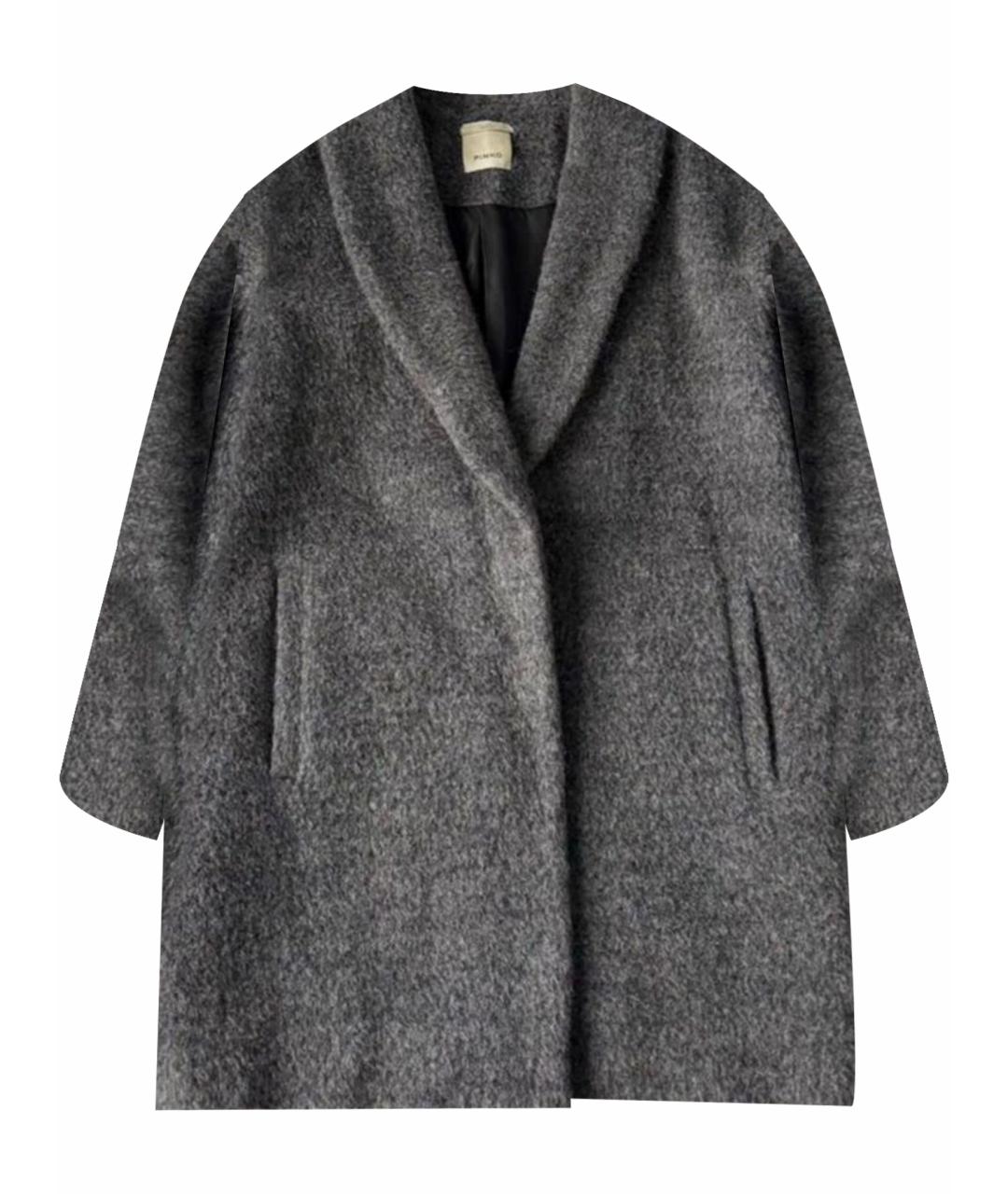 PINKO Серое шерстяное пальто, фото 1