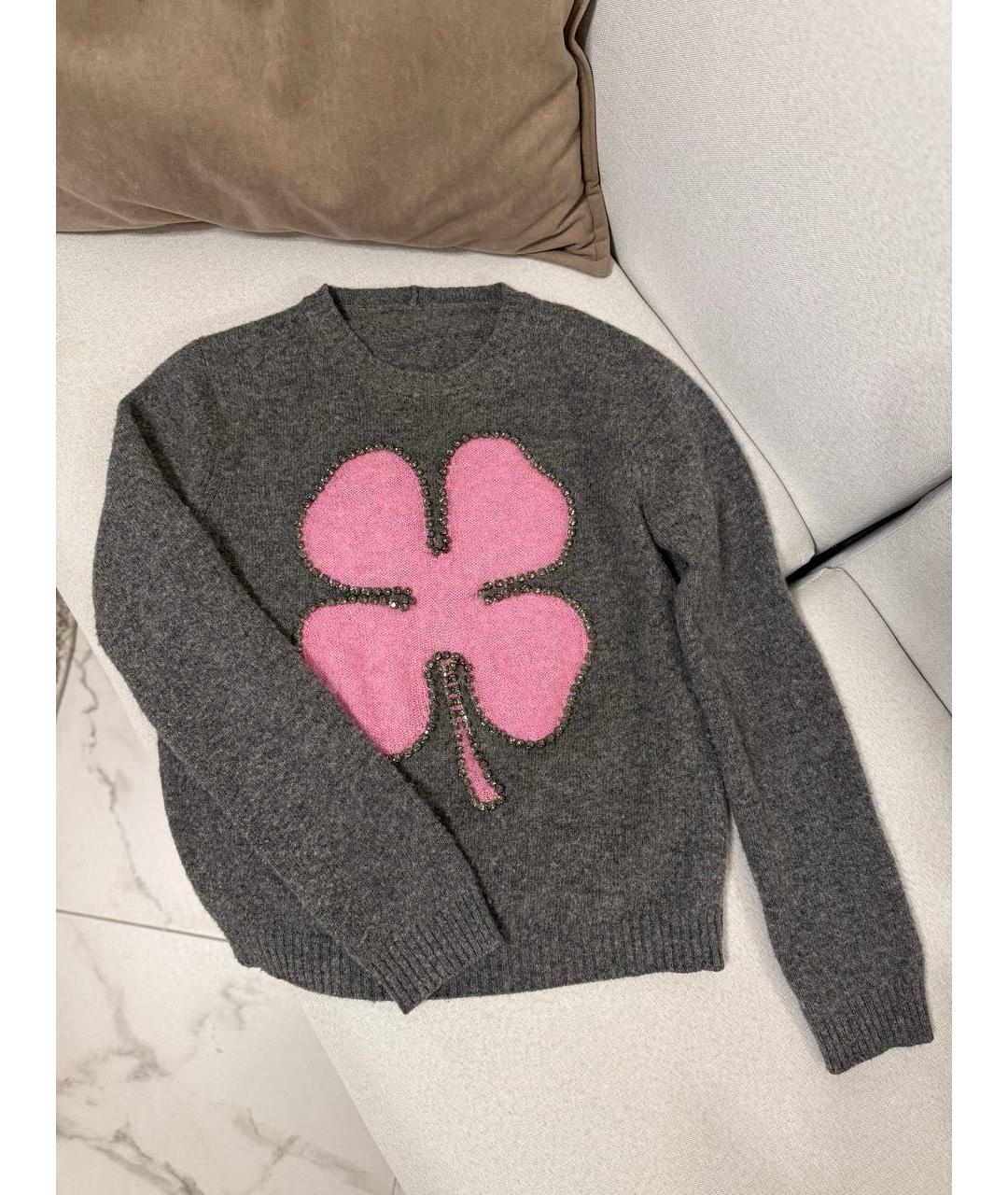 NO. 21 Серый шерстяной джемпер / свитер, фото 7