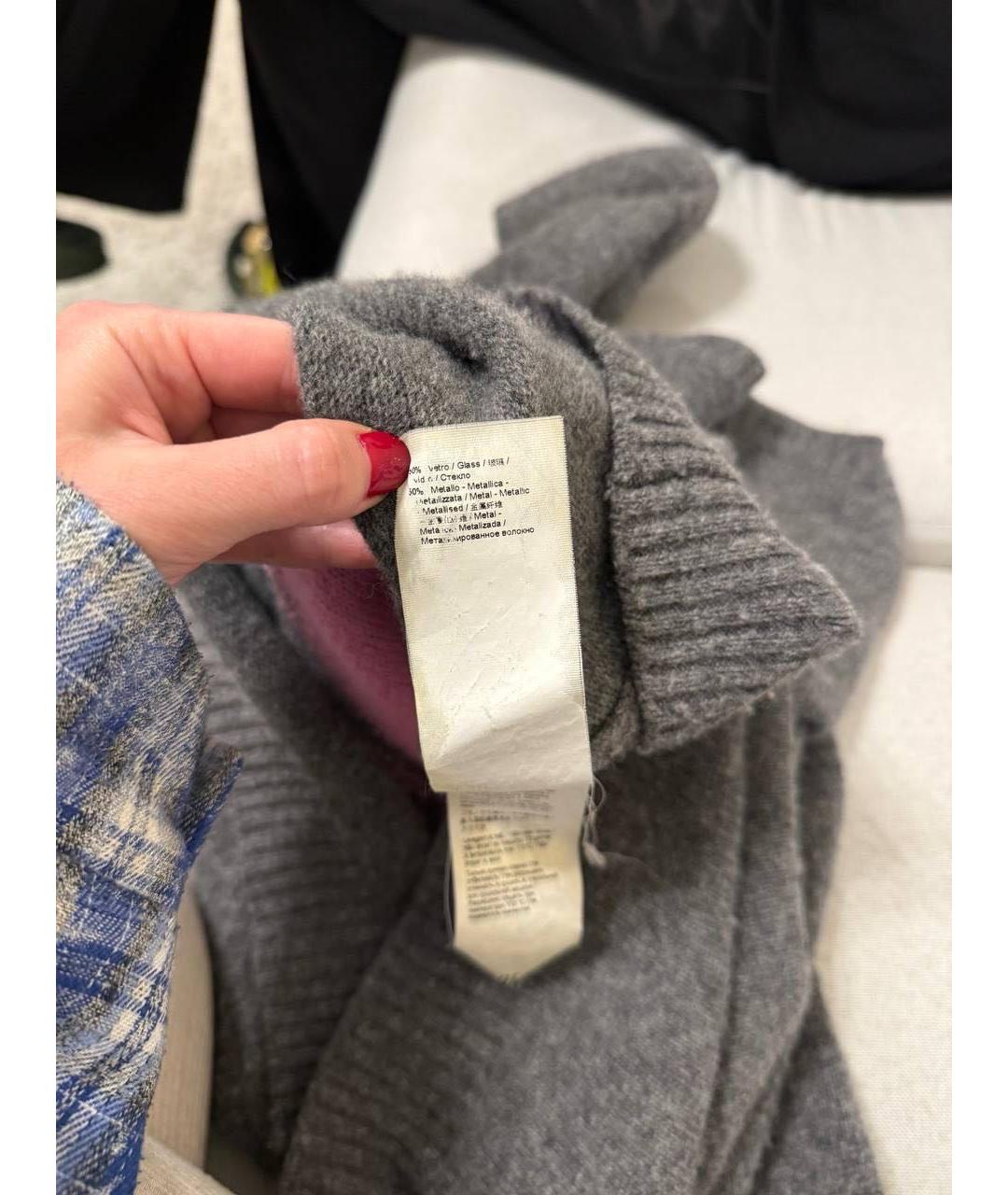NO. 21 Серый шерстяной джемпер / свитер, фото 5