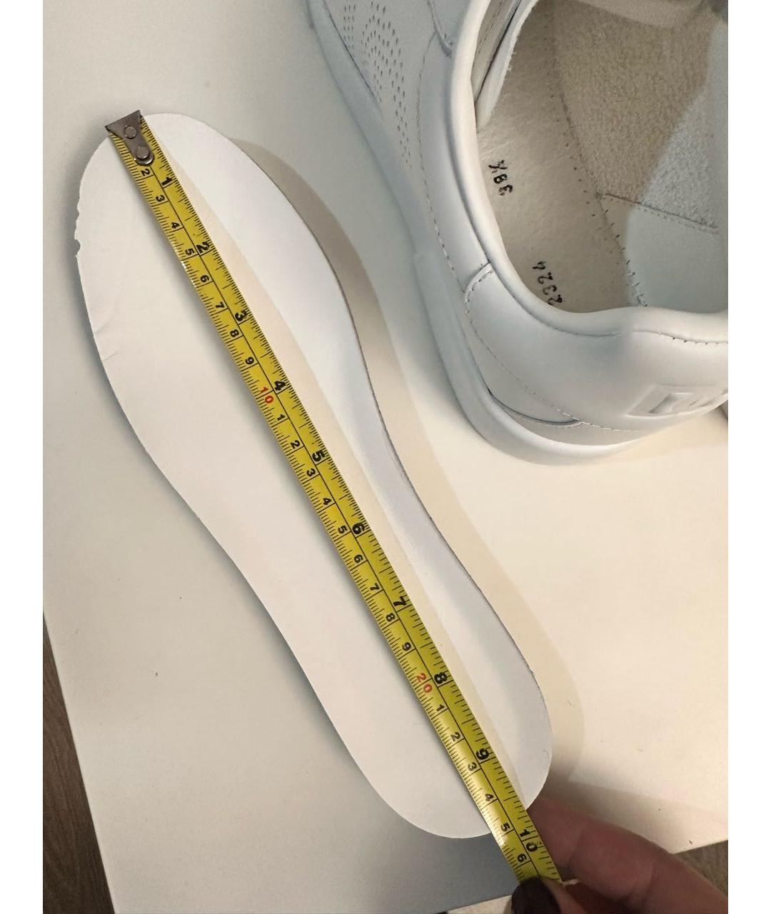 DOLCE&GABBANA Белые кожаные кроссовки, фото 5