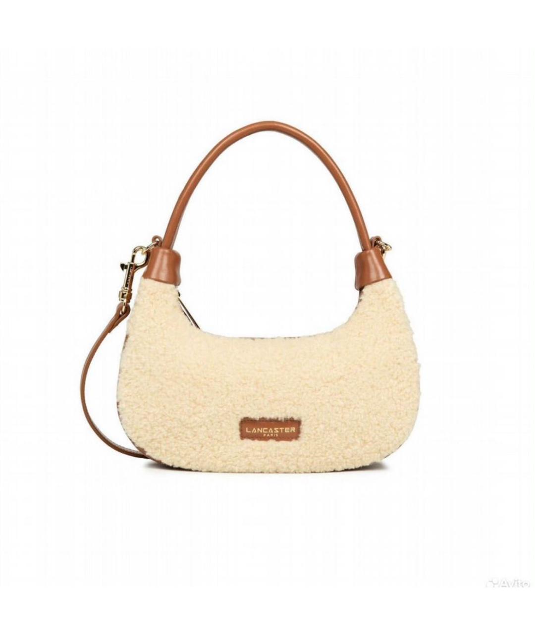 LANCASTER Бежевая сумка через плечо из искусственной кожи, фото 1