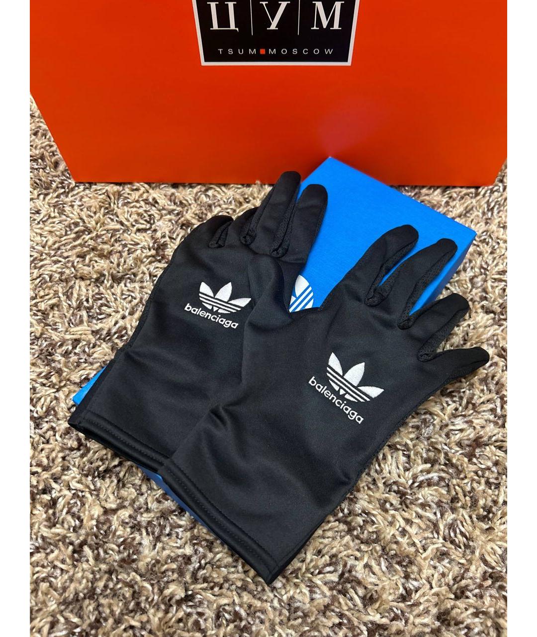BALENCIAGA Черные перчатки, фото 3