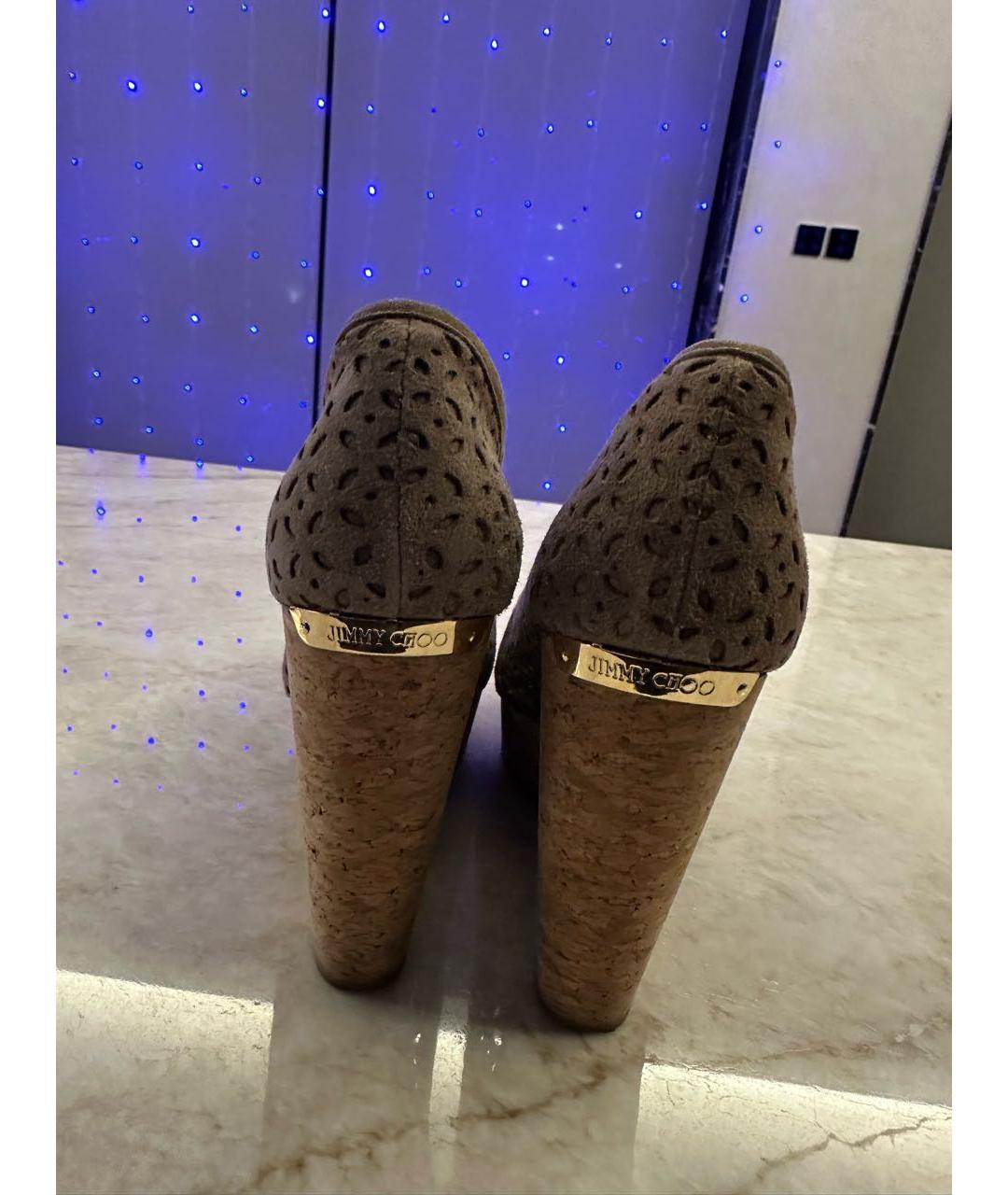 JIMMY CHOO Серые замшевые туфли, фото 4