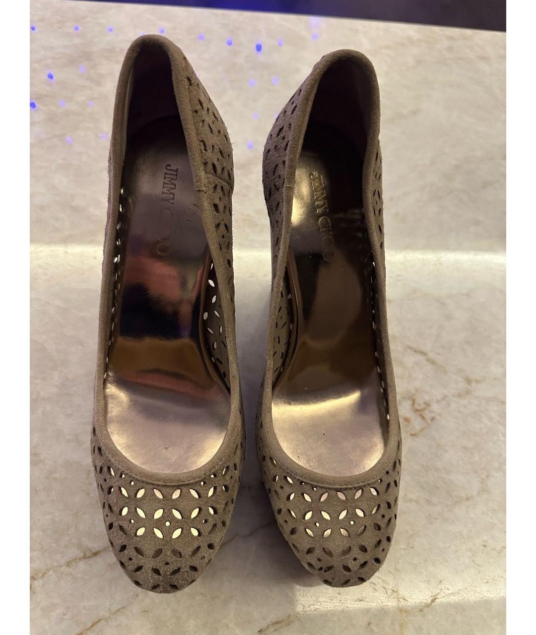 JIMMY CHOO Серые замшевые туфли, фото 2