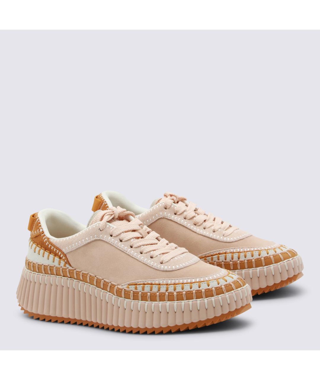 CHLOE Розовые кожаные кроссовки, фото 2