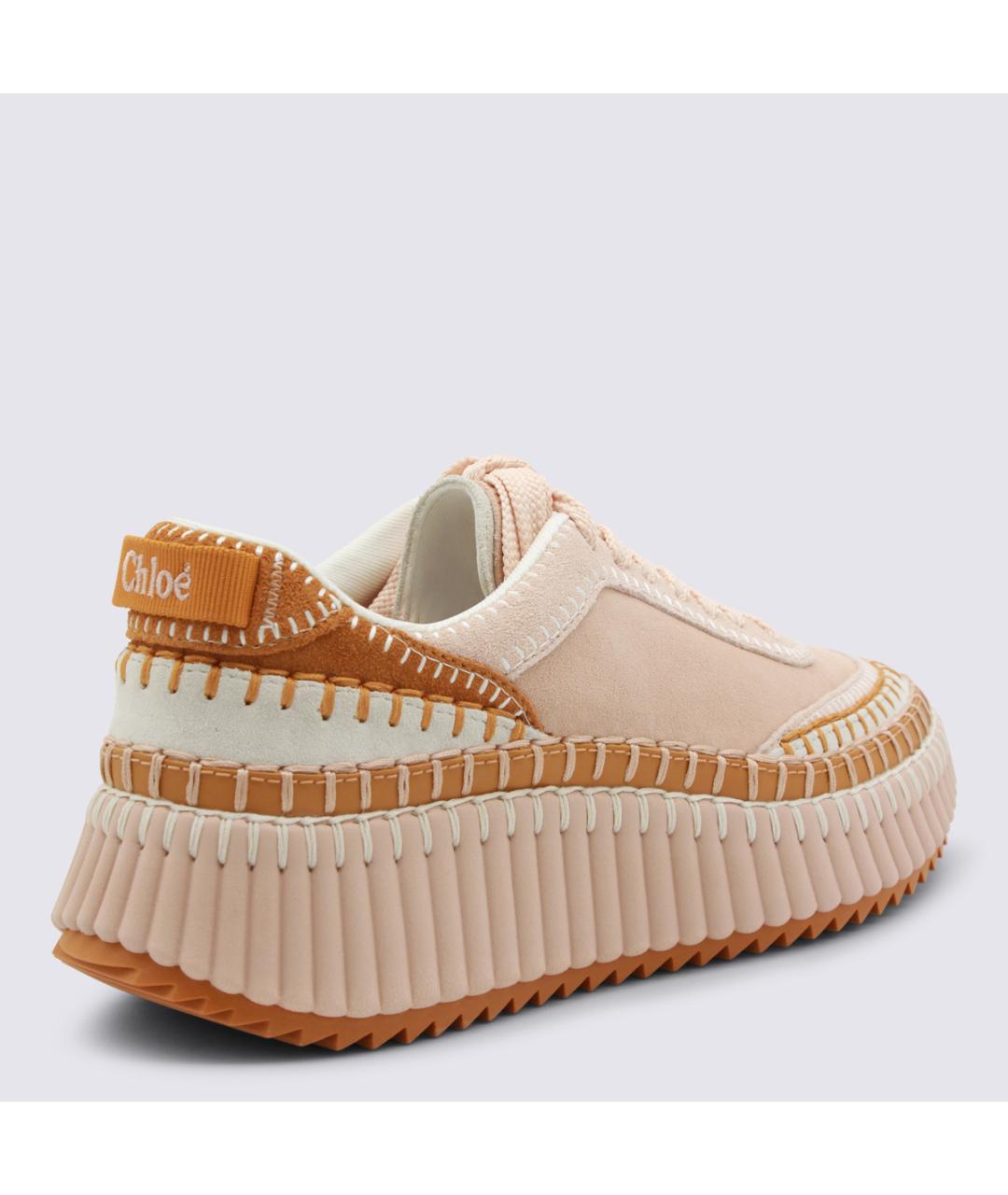 CHLOE Розовые кожаные кроссовки, фото 3