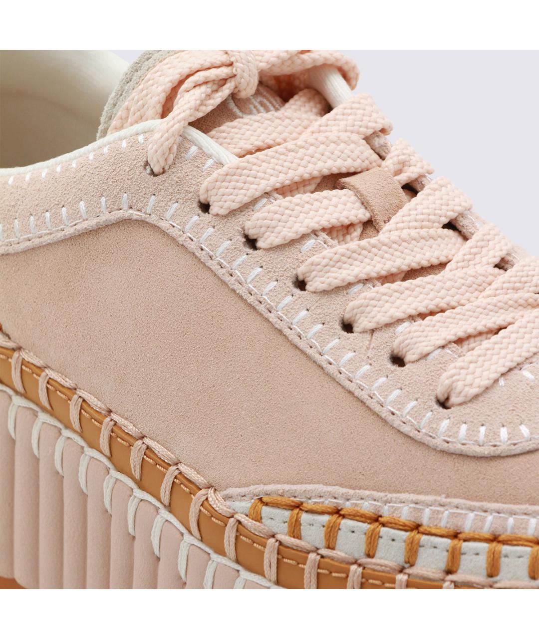 CHLOE Розовые кожаные кроссовки, фото 4