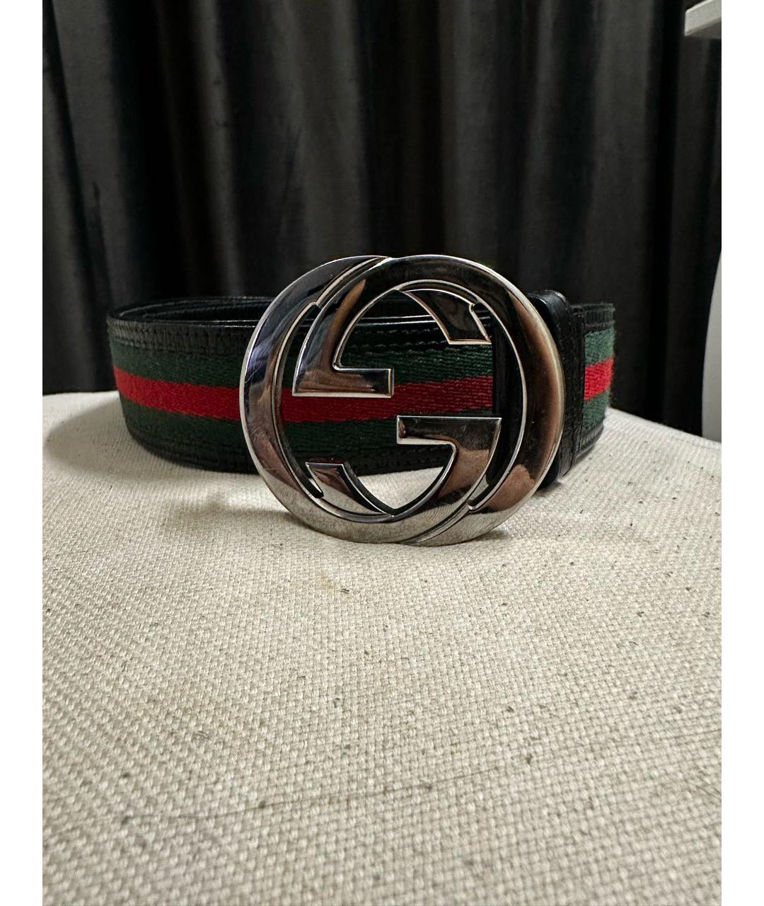 GUCCI Зеленый кожаный ремень, фото 7