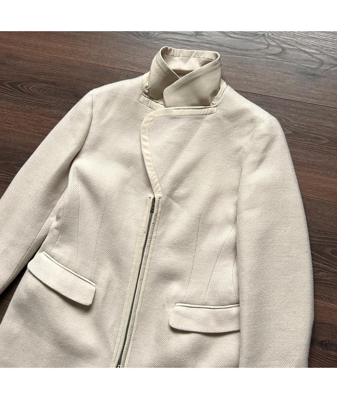 PRADA Бежевое шерстяное пальто, фото 7