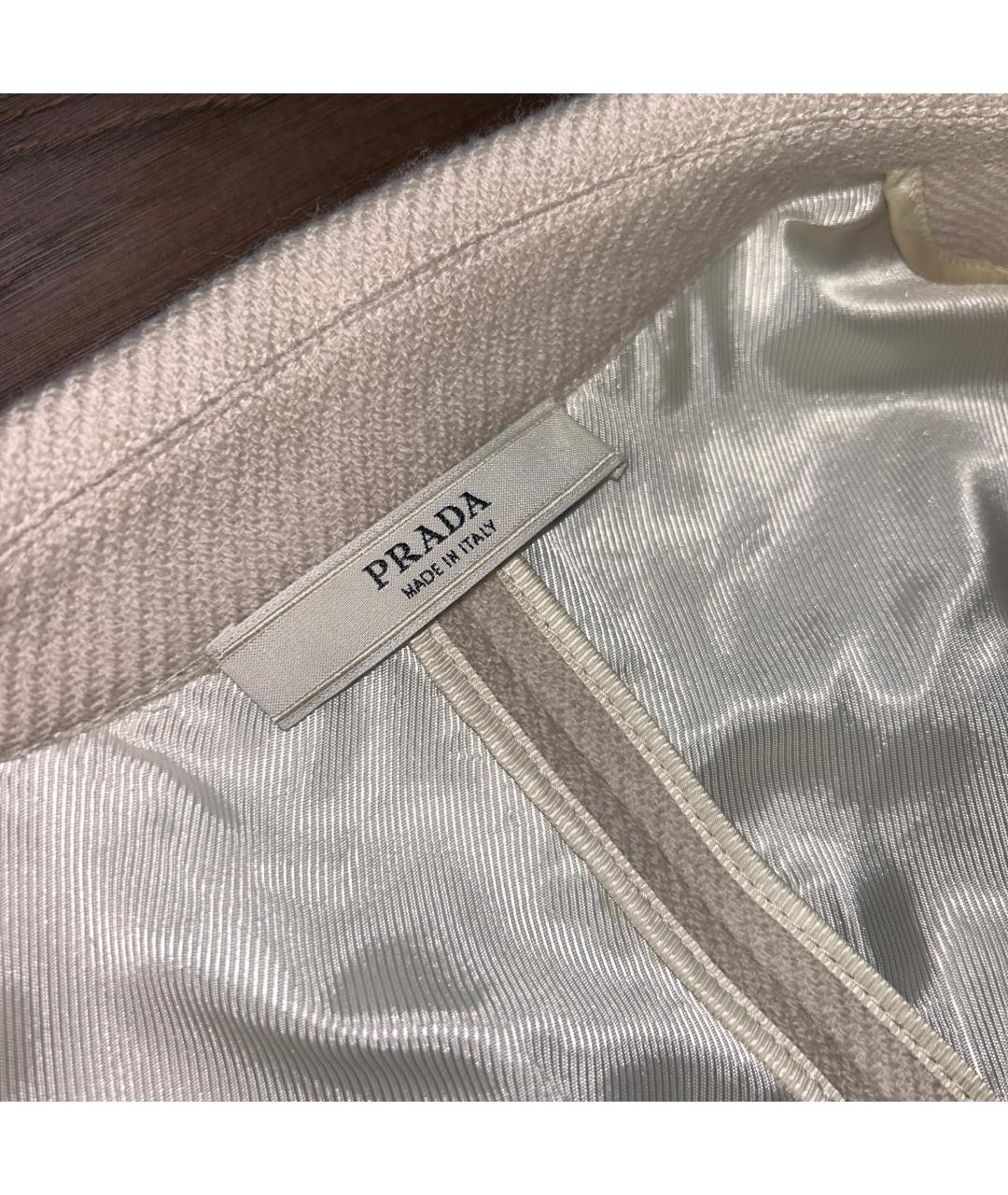 PRADA Бежевое шерстяное пальто, фото 3
