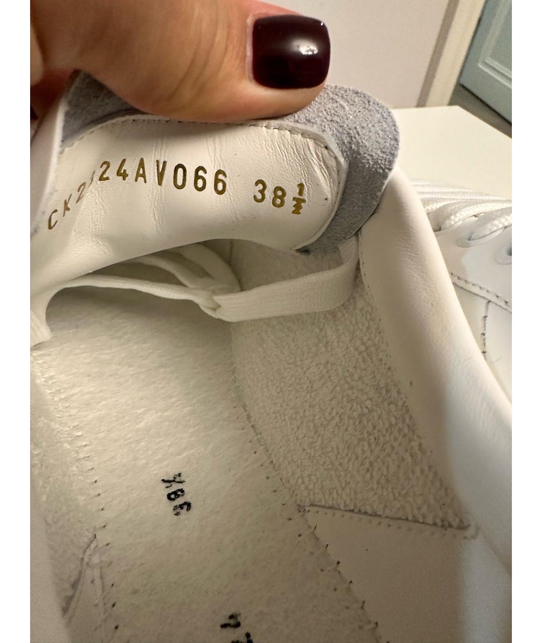 DOLCE&GABBANA Белые кожаные кроссовки, фото 6