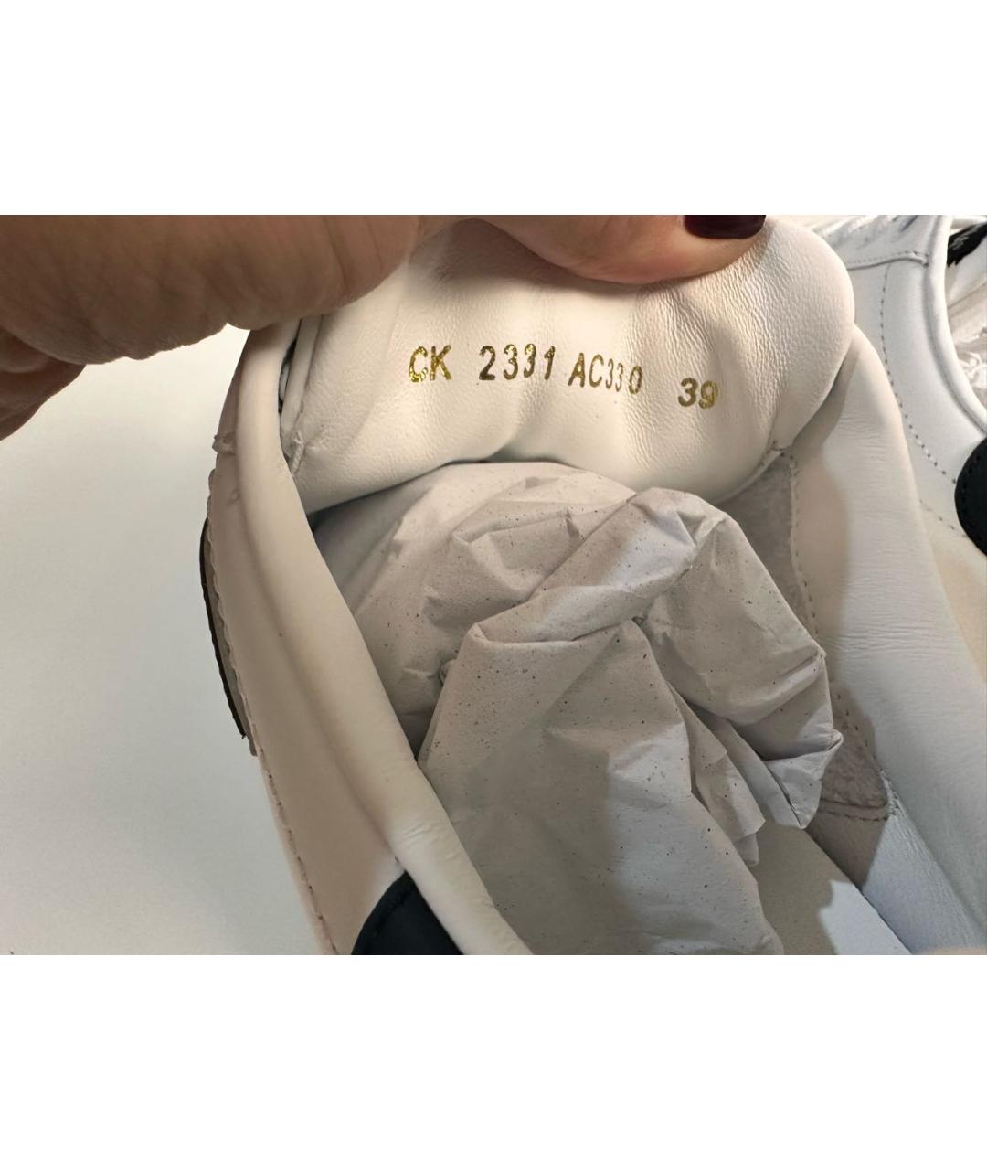 DOLCE&GABBANA Белые кожаные кроссовки, фото 5