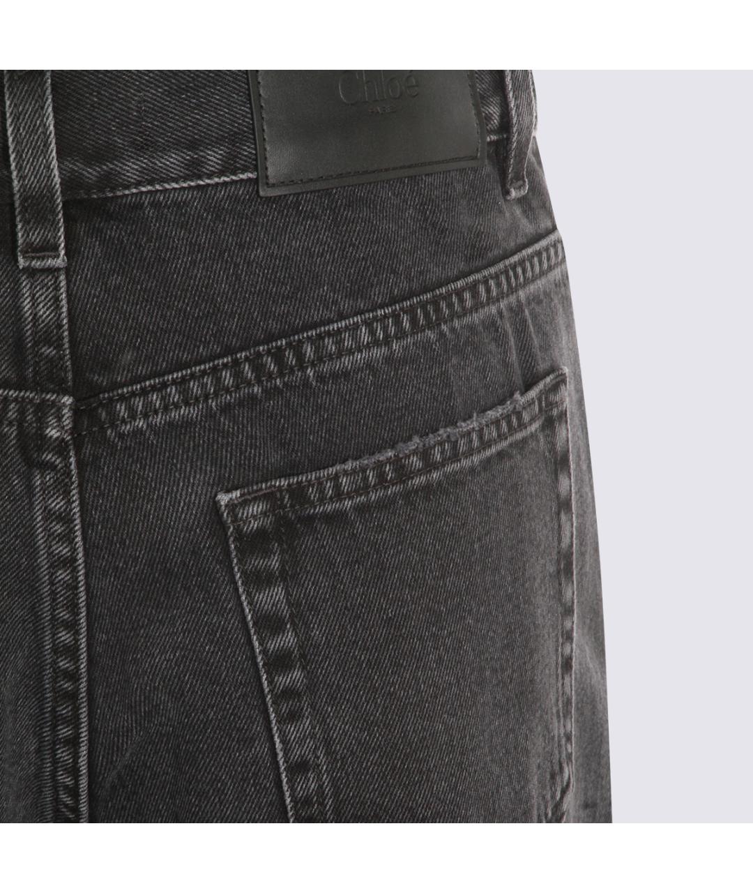 CHLOE Черные хлопковые прямые джинсы, фото 4